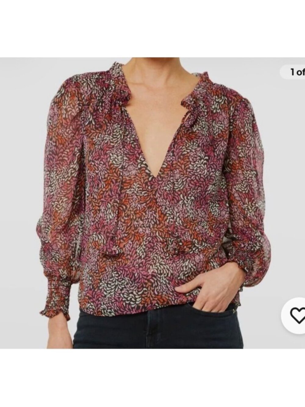 misa los angeles siena tip in autumn leaves print
